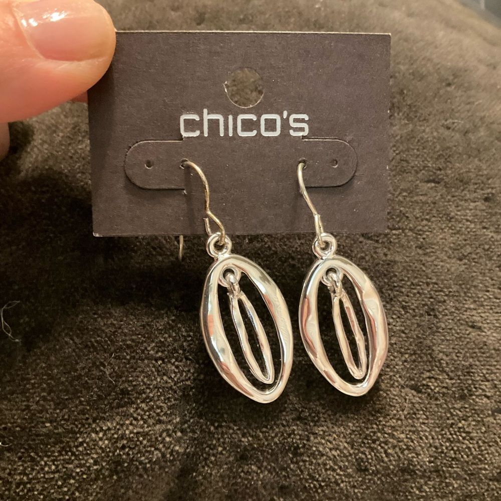 ‎0185-Chico's Silver Earrings